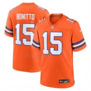 Camiseta NFL Game Denver Broncos Nik Bonitto Alterno 2 Mile High Collection 1977 Throwback Naranja