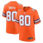 Camiseta NFL Game Denver Broncos Rod Smith Mile High Collection 1977 Throwback Retired Naranja