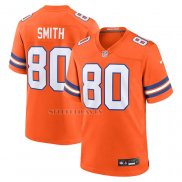 Camiseta NFL Game Denver Broncos Rod Smith Mile High Collection 1977 Throwback Retired Naranja
