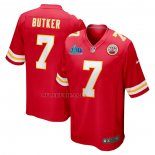 Camiseta NFL Game Kansas City Chiefs Harrison Butker Super Bowl LVII Patch Rojo