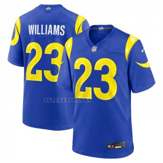 Camiseta NFL Game Los Angeles Rams Kyren Williams Jugador Azul