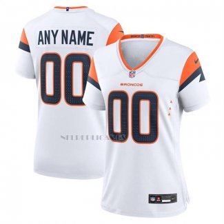 Camiseta NFL Game Mujer Denver Broncos Mile High Collection Personalizada Blanco