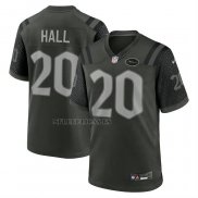 Camiseta NFL Game New York Jets Breece Hall 2025 Rivalries Collection Gris Oscuro