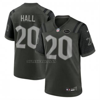 Camiseta NFL Game New York Jets Breece Hall 2025 Rivalries Collection Gris Oscuro
