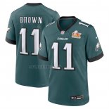 Camiseta NFL Game Philadelphia Eagles AJ Brown Super Bowl LIX Midnight Verde