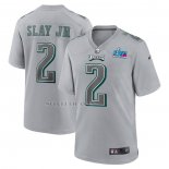 Camiseta NFL Game Philadelphia Eagles Darius Slay Jr. Super Bowl LVII Patch Atmosphere Fashion Gris
