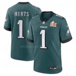 Camiseta NFL Game Philadelphia Eagles Jalen Hurts Super Bowl LIX Azul