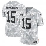 Camiseta NFL Limited Kansas City Chiefs Patrick Mahomes 2024 Salute To Service Gris