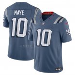 Camiseta NFL Limited New England Patriots Drake Maye 2025 Rivalries Collection Azul Storm