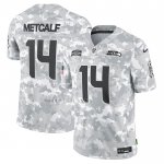 Camiseta NFL Limited Seattle Seahawks DK Metcalf 2024 Salute To Service Gris