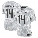 Camiseta NFL Limited Seattle Seahawks DK Metcalf 2024 Salute To Service Gris