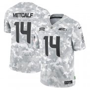 Camiseta NFL Limited Seattle Seahawks DK Metcalf 2024 Salute To Service Gris