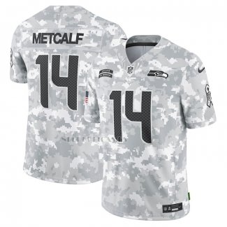 Camiseta NFL Limited Seattle Seahawks DK Metcalf 2024 Salute To Service Gris