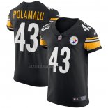 Camiseta NFL Elite Pittsburgh Steelers Troy Polamalu Retired Vapor Negro