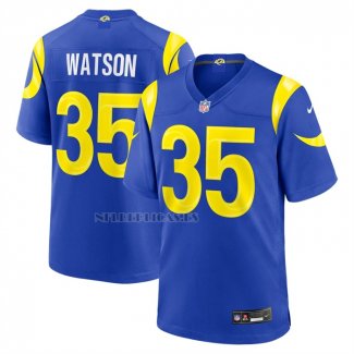 Camiseta NFL Game Los Angeles Rams Jaylen Watson Azul