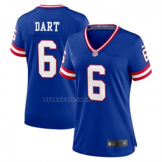 Camiseta NFL Game Mujer New York Giants Jaxson Dart 2nd Alternate Classic Royal
