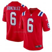 Camiseta NFL Game New England Patriots Christian Gonzalez Alterno Rojo