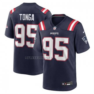 Camiseta NFL Game New England Patriots Khyiris Tonga Azul