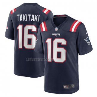 Camiseta NFL Game New England Patriots Sione Takitaki Azul