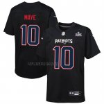 Camiseta NFL Game Nino New England Patriots Drake Maye Carbon Fashion Negro
