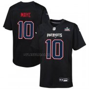Camiseta NFL Game Nino New England Patriots Drake Maye Carbon Fashion Negro