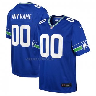 Camiseta NFL Game Nino Seattle Seahawks Retro Personalizada Royal