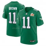 Camiseta NFL Game Philadelphia Eagles A.J. Brown Super Bowl LIX Segunda Verde