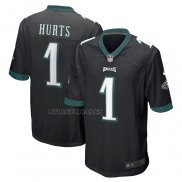 Camiseta NFL Game Philadelphia Eagles Jalen Hurts Alterno Negro