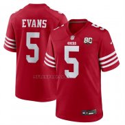 Camiseta NFL Game San Francisco 49ers Mike Evans 80 Aniversario Rojo