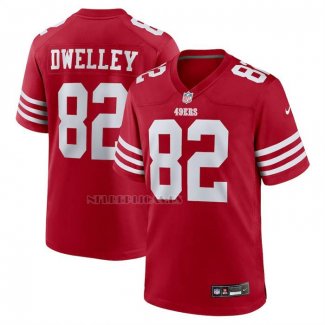 Camiseta NFL Game San Francisco 49ers Ross Dwelley Rojo