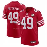 Camiseta NFL Game San Francisco 49ers The Faithful 80th Anniversary Jugador Rojo