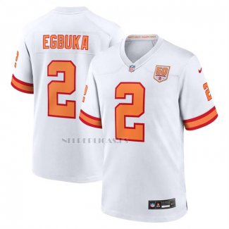 Camiseta NFL Game Tampa Bay Buccaneers Emeka Egbuka Alterno 50th Season Blanco