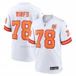 Camiseta NFL Game Tampa Bay Buccaneers Tristan Wirfs 50th Season 76 Blanco