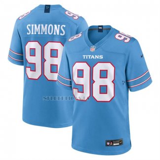 Camiseta NFL Game Tennessee Titans Jeffery Simmons Azul2