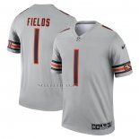 Camiseta NFL Legend Chicago Bears Justin Fields Inverted Legend Gris