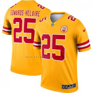 Camiseta NFL Legend Kansas City Chiefs Clyde Edwards-Helaire Inverted Legend Oro