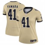 Camiseta NFL Legend Mujer New Orleans Saints Alvin Kamara Alterno Oro