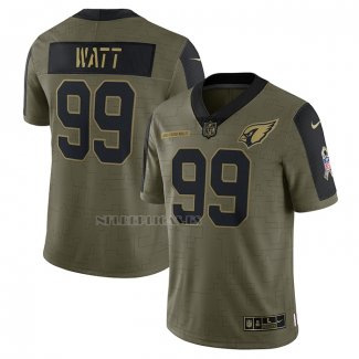 Camiseta NFL Limited Arizona Cardinals J.J. Watt 2021 Salute To Service Verde