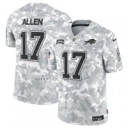 Camiseta NFL Limited Buffalo Bills Josh Allen 2024 Salute To Service Gris