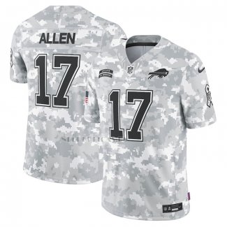 Camiseta NFL Limited Buffalo Bills Josh Allen 2024 Salute To Service Gris