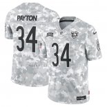 Camiseta NFL Limited Chicago Bears Walter Payton 2024 Salute To Service Retired Gris