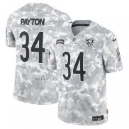 Camiseta NFL Limited Chicago Bears Walter Payton 2024 Salute To Service Retired Gris
