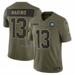 Camiseta NFL Limited Miami Dolphins Dan Marino 2025 Salute To Service Retired Verde Militar