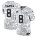 Camiseta NFL Limited New York Jets Aaron Rodgers 2024 Salute To Service Gris