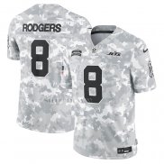Camiseta NFL Limited New York Jets Aaron Rodgers 2024 Salute To Service Gris
