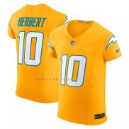 Camiseta NFL Elite Los Angeles Chargers Justin Herbert Vapor F.U.S.E. Alterno Oro