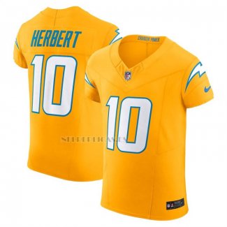 Camiseta NFL Elite Los Angeles Chargers Justin Herbert Vapor F.U.S.E. Alterno Oro