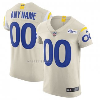 Camiseta NFL Elite Los Angeles Rams Personalizada Vapor Crema