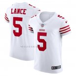 Camiseta NFL Elite San Francisco 49ers Trey Lance Vapor Blanco