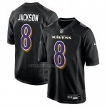 Camiseta NFL Game Baltimore Ravens Lamar Jackson Carbon Negro